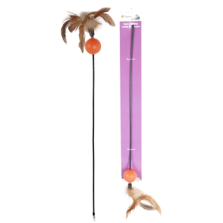 Udice s peřím a míčkem 55cm